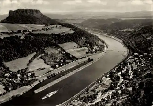 Ak Bad Schandau an der Elbe, Lilienstein, Panorama