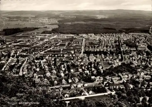 Ak Singen Hohentwiel Baden Württemberg, Fliegeraufnahme, Panorama