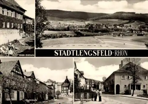 Ak Stadtlengsfeld in der Rhön Thüringen, FDGB-Diätheim, Marktstraße, Felda-Lichtspiele