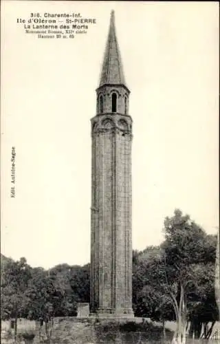 Ak Saint-Pierre-d'Oléron Charente Maritime, La Laterne des Morts, Monument Roman