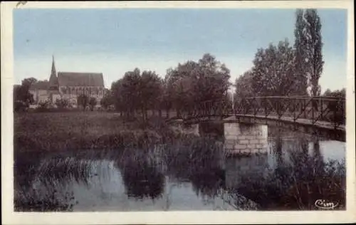 Ak Charost Cher, Passerelle sur l'Arnon