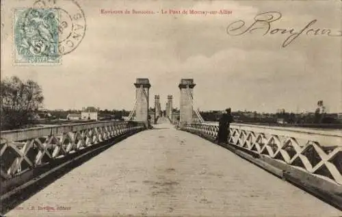 Ak Sancoins Cher, Pont de Mornay-sur-Allier