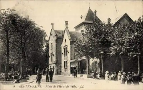 Ak Aix les Bains Savoie, Place de l’Hotel de Ville