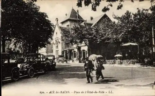 Ak Aix les Bains Savoie, Place de l’Hotel de Ville