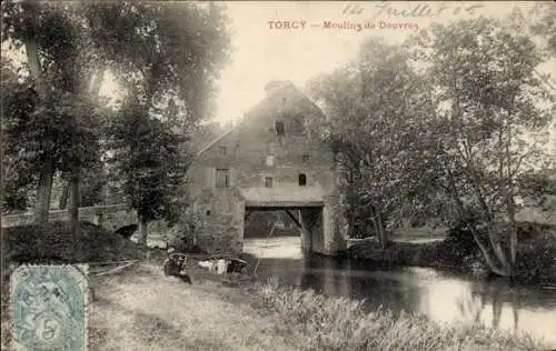 Ak Torcy Seine et Marne, Moulins de Douvres