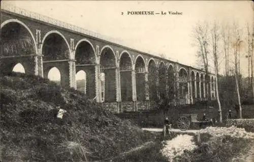 Ak Pommeuse Seine et Marne, Viadukt