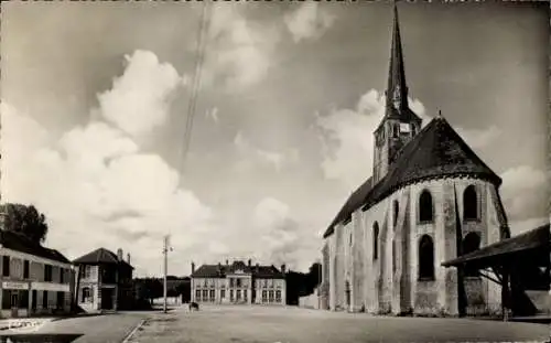 Ak Souppes sur Loing Seine et Marne, Kirche, Schulen