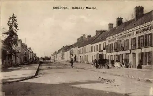 Ak Souppes sur Loing Seine et Marne, Hotel du Mouton