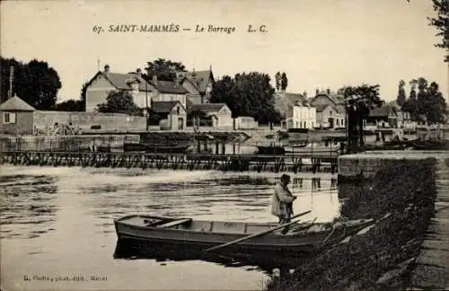 Ak Saint Mammès Seine et Marne, The Barrage