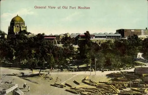 Ak Indien, General view of Old Fort Mooltan