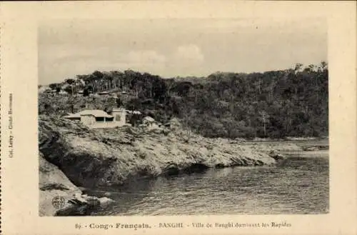 Ak Banghi Republik Kongo Französisch Kongo, Blick zum Dorf