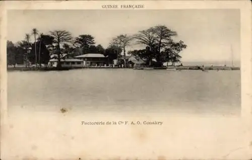 Ak Conakry Guinea, Factorerie de la Cie F. A. O.