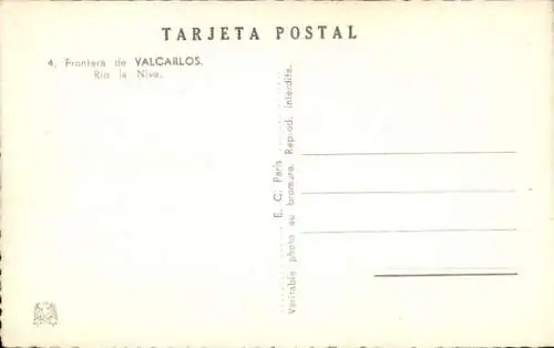 Ak Luisa Valcarlos Navarra, Rio la Nive