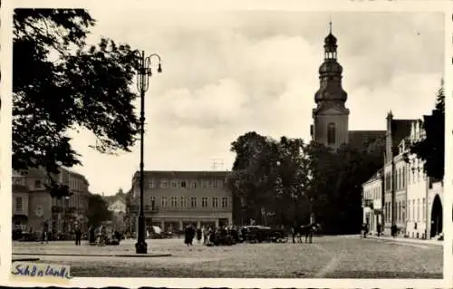 Ak Trzcianka Schönlanke an der Ostbahn Posen, Marktplatz