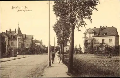 Ak Rochlitz an der Mulde, Bahnhofstraße