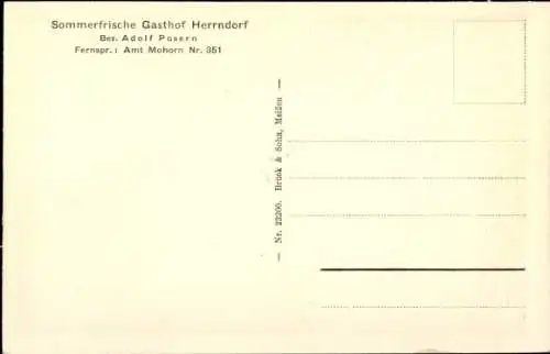 Ak Herrndorf Halsbrücke in Sachsen, Gasthof Herrndorf