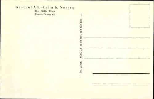 Ak Alt Zella Nossen in Sachsen, Gasthof Alt-Zella