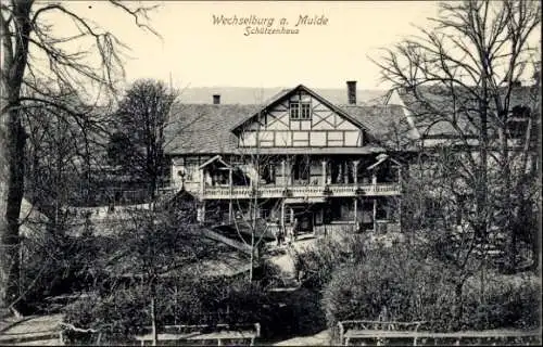 Ak Wechselburg in Sachsen, Schützenhaus