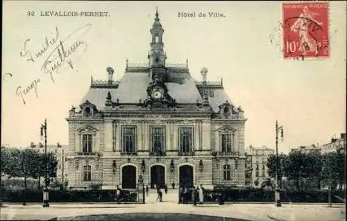 Set von 27 Ak Levallois Perret Hauts de Seine,Mairie de Levallois-Perret, Temple De La Petite Étoile