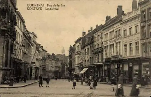 Ak Kortrijk Courtrai Westflandern, Rue de la Lys