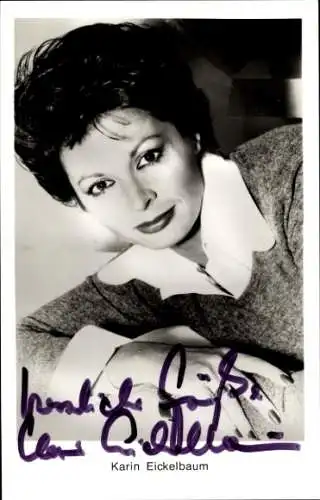 Ak Schauspielerin Karin Eickelbaum, Portrait, Autogramm