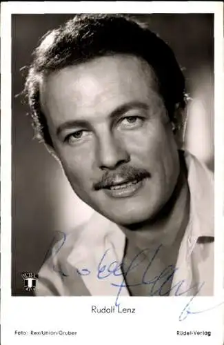 Ak Schauspieler Rudolf Lenz, Portrait, Autogramm