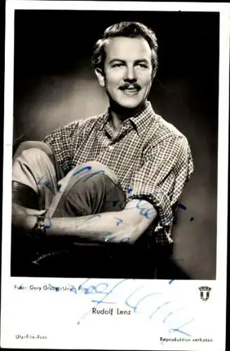 Ak Schauspieler Rudolf Lenz, Portrait, Autogramm