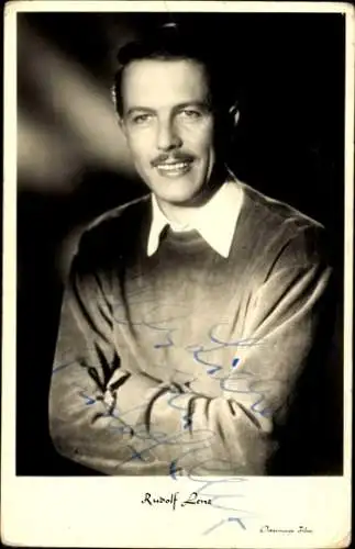 Ak Schauspieler Rudolf Lenz, Portrait,  Autogramm