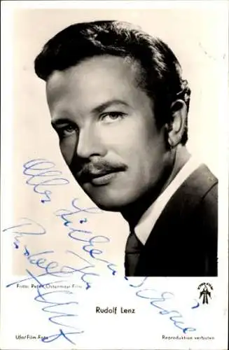 Ak Schauspieler Rudolf Lenz, Portrait, Autogramm