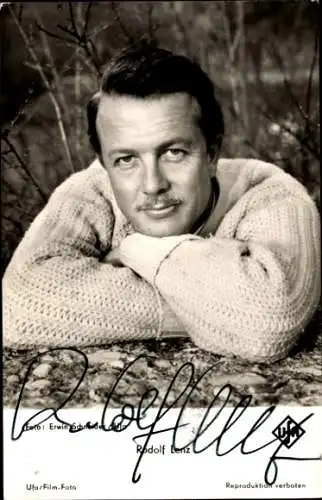 Ak Schauspieler Rudolf Lenz, Portrait, Autogramm
