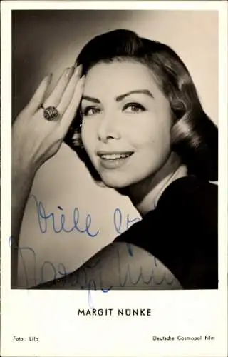 Ak Schauspielerin Margit Nünke, Portrait, Autogramm
