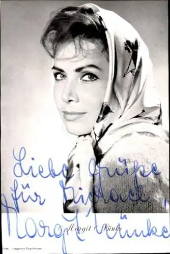 Ak Schauspielerin Margit Nünke, Portrait, Autogramm
