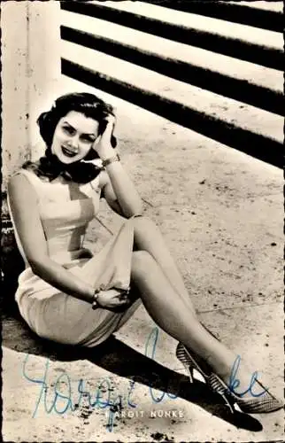 Ak Schauspielerin Margit Nünke, Portrait, Autogramm