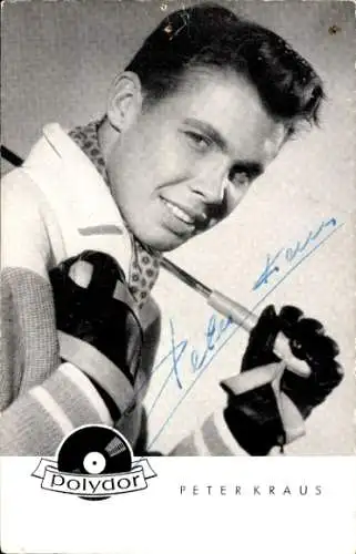 Ak Sänger Peter Kraus, Polydor, Golfschläger, Portrait, Autogramm