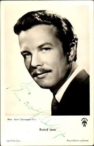 Ak Schauspieler Rudolf Lenz, Portrait, Autogramm