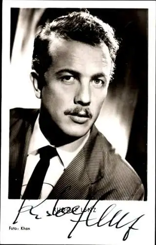 Ak Schauspieler Rudolf Lenz, Portrait, Autogramm