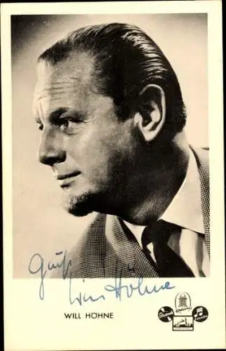 Ak Sänger Will Höhne, Portrait, Autogramm