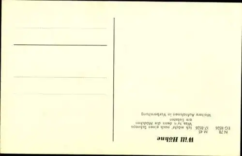 Ak Sänger Will Höhne, Portrait, Autogramm