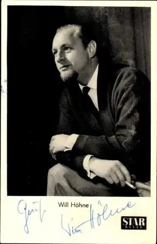 Ak Sänger Will Höhne, Portrait, Autogramm