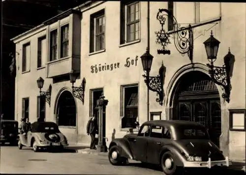 Ak Leipzig in Sachsen, Thüringer Hof, Autos