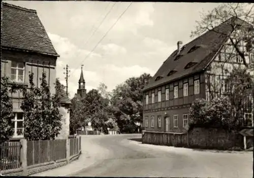 Ak Eschefeld Frohburg in Sachsen, Dorfpartie, Fachwerkhaus