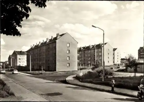 Ak Grimma in Sachsen, August Bebel Straße, Wohnsiedlung