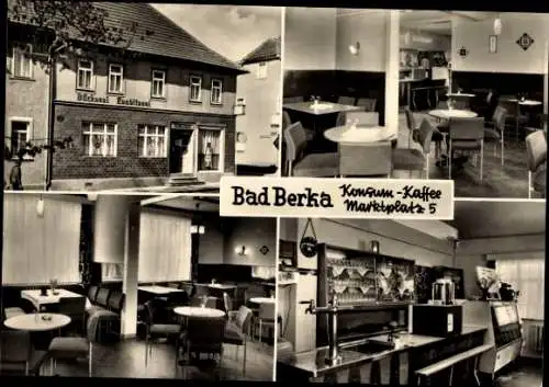 Ak Bad Berka in Thüringen, Konsum Café