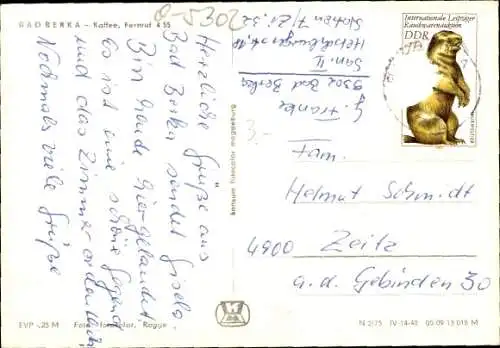 Ak Bad Berka in Thüringen, Konsum Café