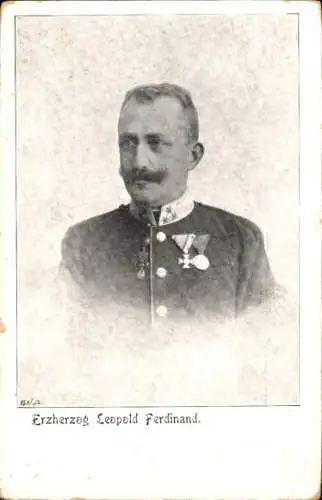 Ak Erzherzog Leopold Ferdinand von Österreich Toskana, Portrait, Orden