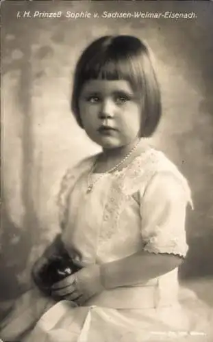 Ak Prinzessin Sophie von Sachsen-Weimar-Eisenach, Kinderportrait