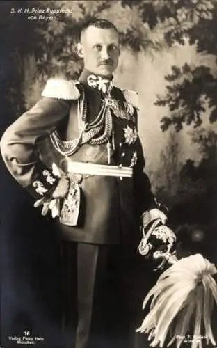 Ak Prinz Rupprecht von Bayern, Portrait in Uniform