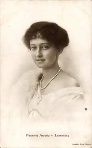 Ak Prinzessin Antonia von Luxemburg, Portrait