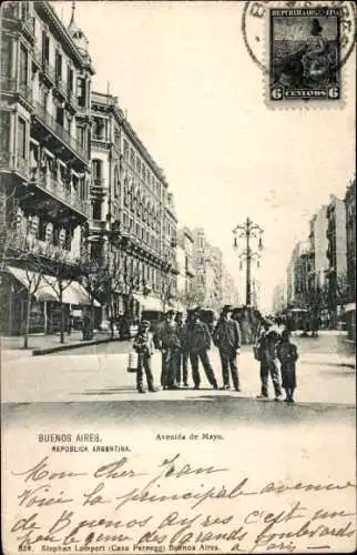 Ak Buenos Aires Argentinien, Avenida de Mayo