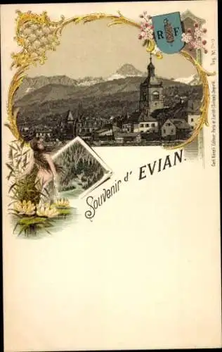 Wappen Litho Évian les Bains Haute Savoie, Totalansicht